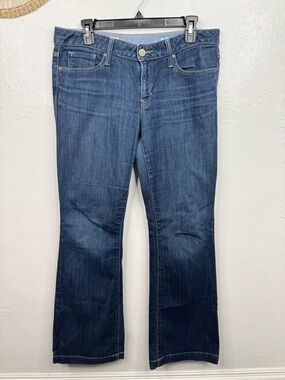 Gap Long & Lean Jeans Womens 8 Dark Wash Bootcut Mid Rise Stretch Denim